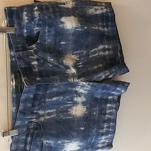 NWT Women's Ralph Lauren Jean Shorts Tie Die.